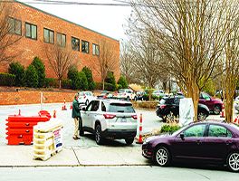 Line at COVID Vaccine Site
