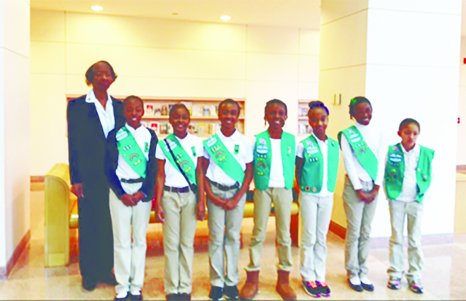Rosa Scarborough with Troop 1001